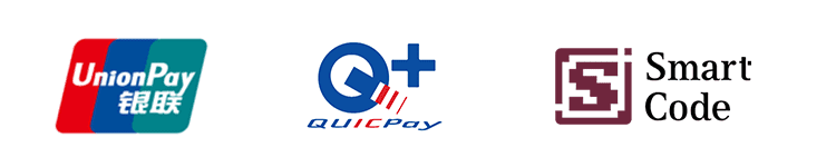DISCOVER／UnionPay 銀聯／QUICPay／Smart Code